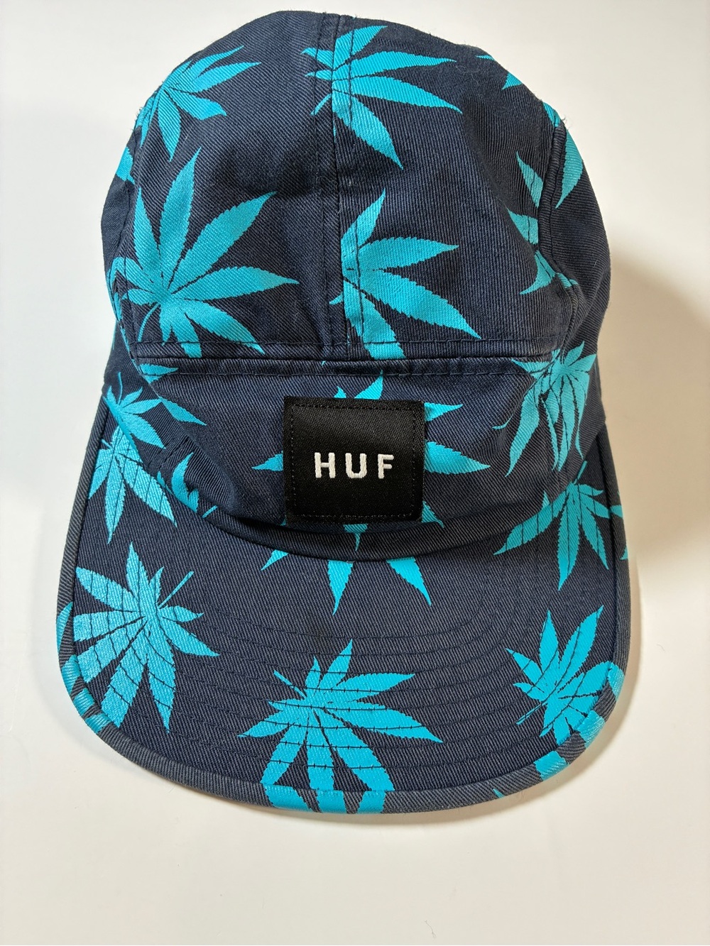 HUF Plantlife Box Logo 5-Panel Volley Cap - Navy/Teal